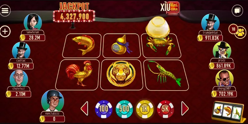 Các biểu tượng đồ họa xuất trong trong game bầu cua